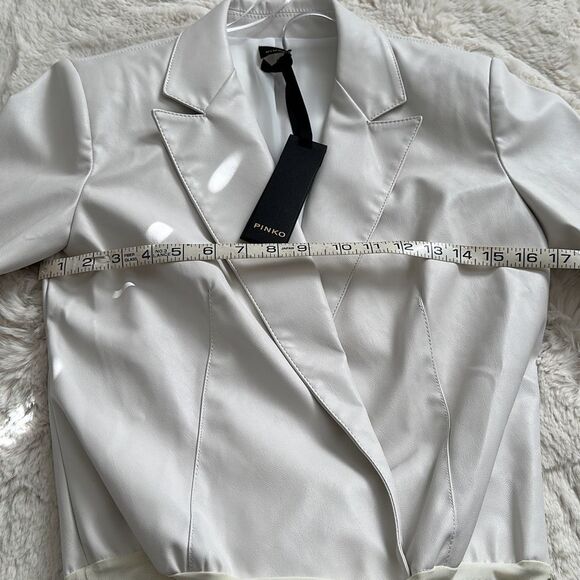 PINKO Dedicato 3 Bodysuit in White Made in Italy Size 6 US - Picture 3 of 13